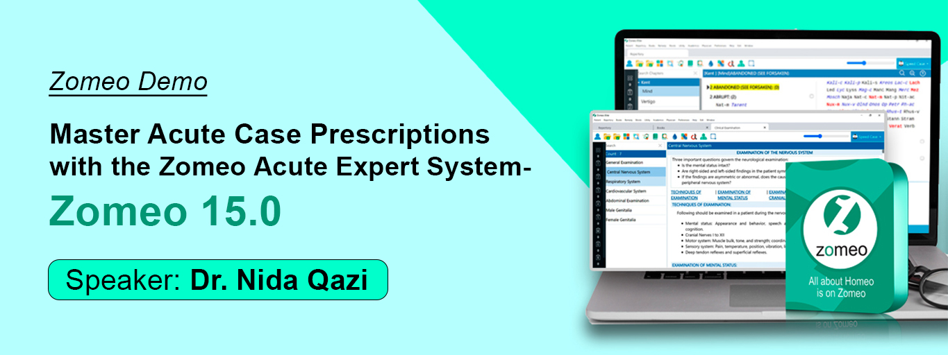 Master Acute Case Prescriptions with the Zomeo Acute Expert System - Zomeo 15.0