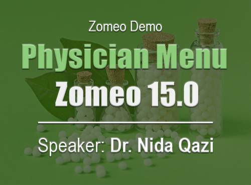 Physician Menu - Zomeo 15.0