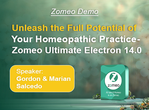 Unleash the Full Potential of Your Homeopathic Practice- Zomeo Ultimate Electron 14.0